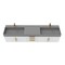 Castello Usa Amazon 84-inch White Vanity Set with Gray Top and Gold Handles CB-MC-84W-GLD-2056-GR - alternate 1